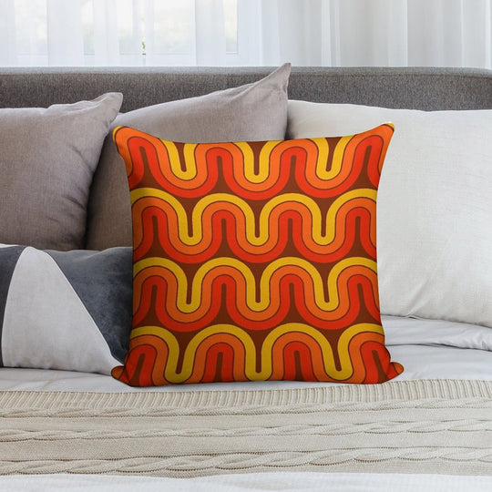 Retro Geometric Gradient Design 839 Soft Gift Ready Throw Pillow