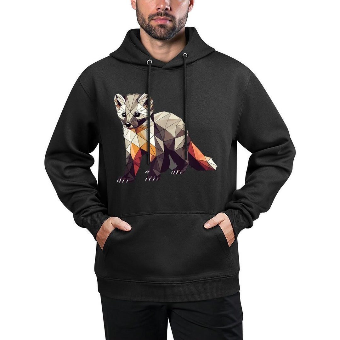 Geometric Art Pine Marten Pine Martens Durable Construction Hoodie