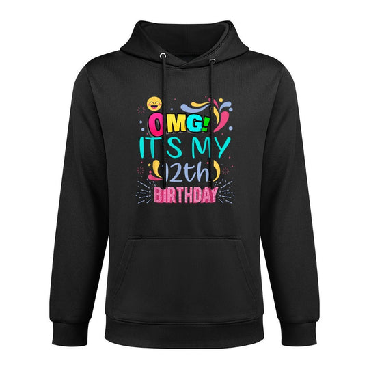 OMG It's My 12th Birthday Gift for 12 Years Old Birthday Durable Construction Hoodie