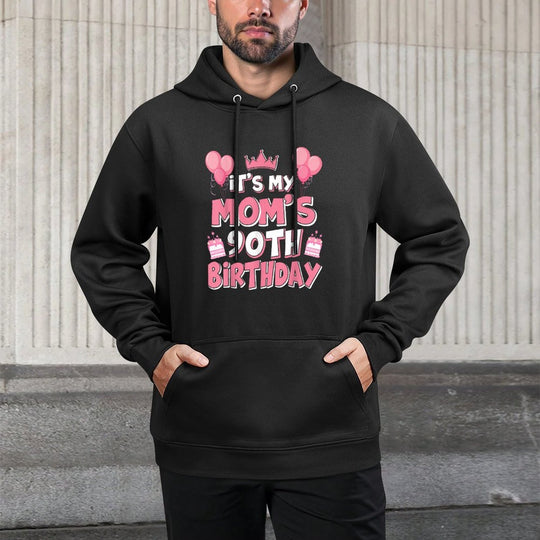 Balloons Its My Moms 90th Birthday 1935 90 Years Old Versatile Streetwear Hoodie