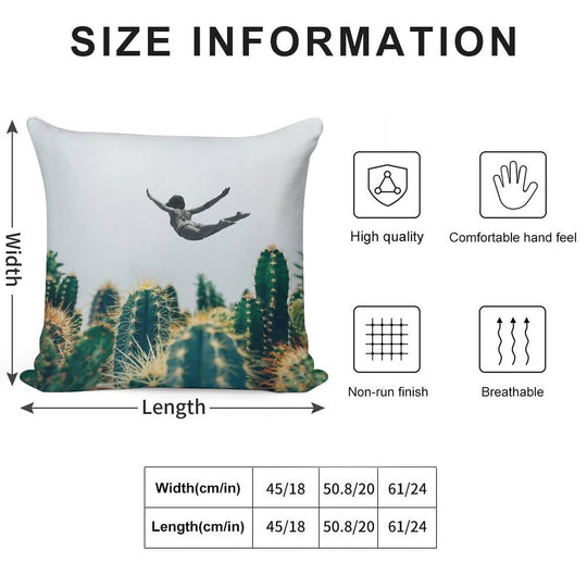 Free Falling Soft Ultra-Soft Texture Throw Pillow