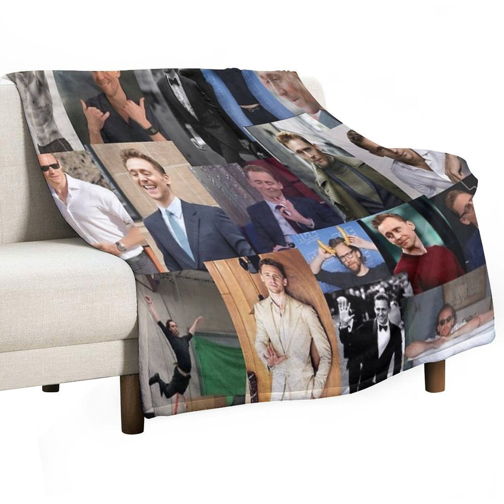 Tom Hiddleston Collage Comfort Throw Blanket