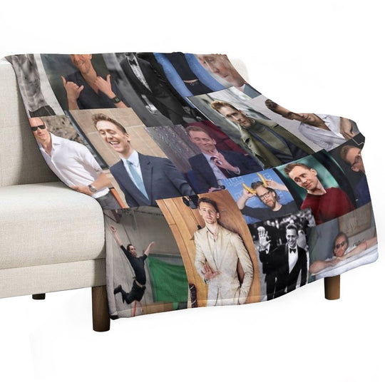 Tom Hiddleston Collage Comfort Throw Blanket