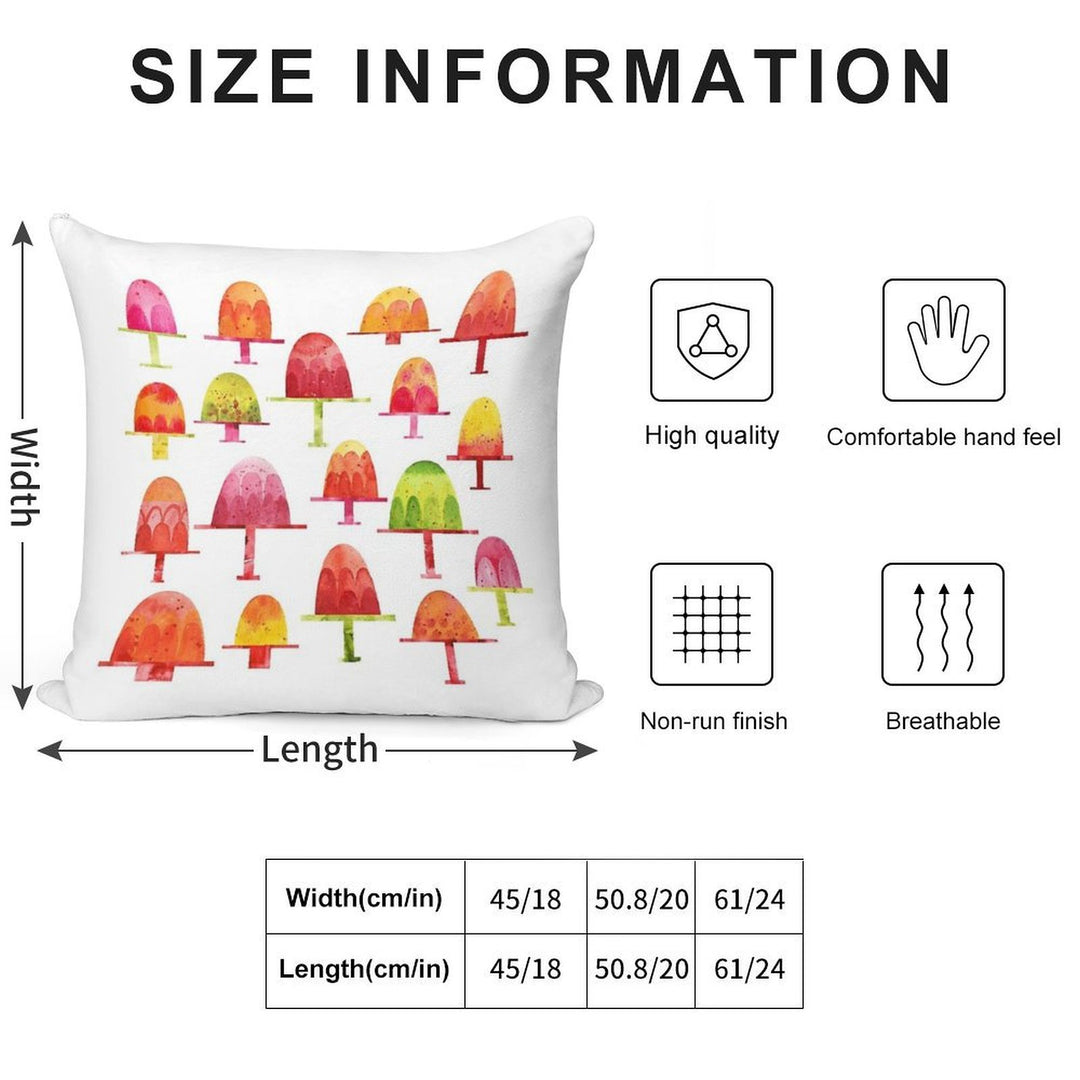 Jellies on Plates Soft Hidden Zipper Throw Pillow