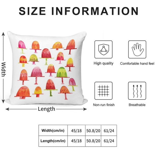 Jellies on Plates Soft Hidden Zipper Throw Pillow