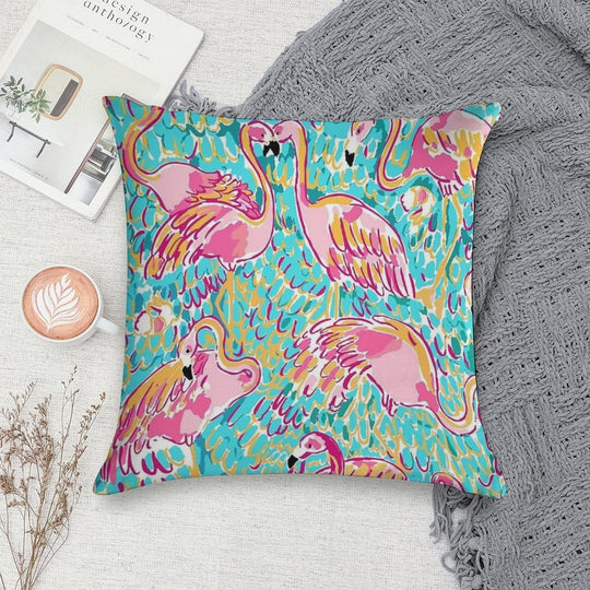 Sweet Flamingo Soft Anti-Pilling Throw Pillow