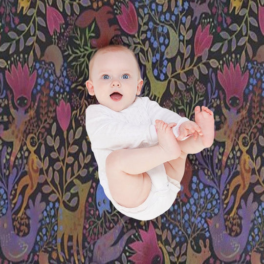 Jewel Tone Design in Dark Background Gift-ready Throw Blanket