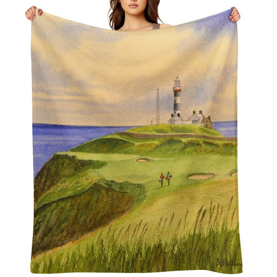 Old Head Golf Course Ireland Hole 4 Quick-dry Throw Blanket