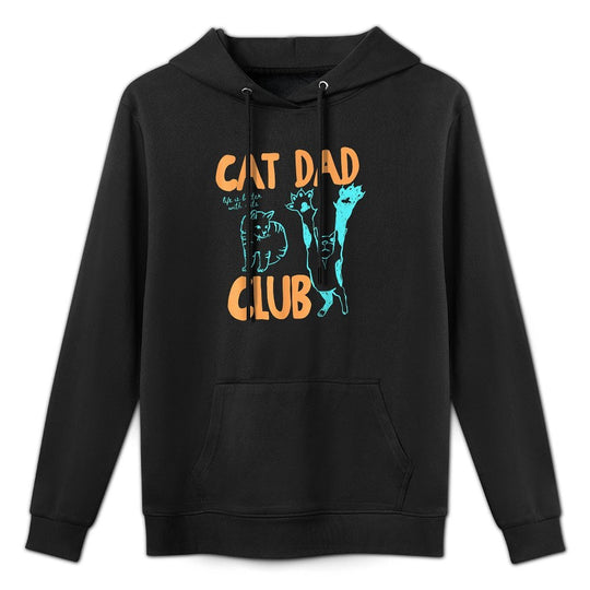 Cat Dad Club Life Is Better with Cats Fathers Day Cat Dad Shape Retention Hoodie