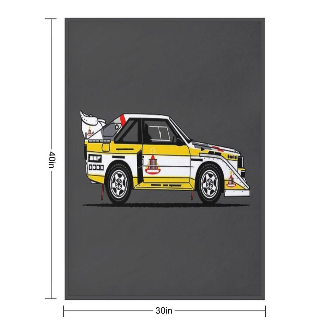 S1 Group B Classic Rally Car Eco-conscious Throw Blanket