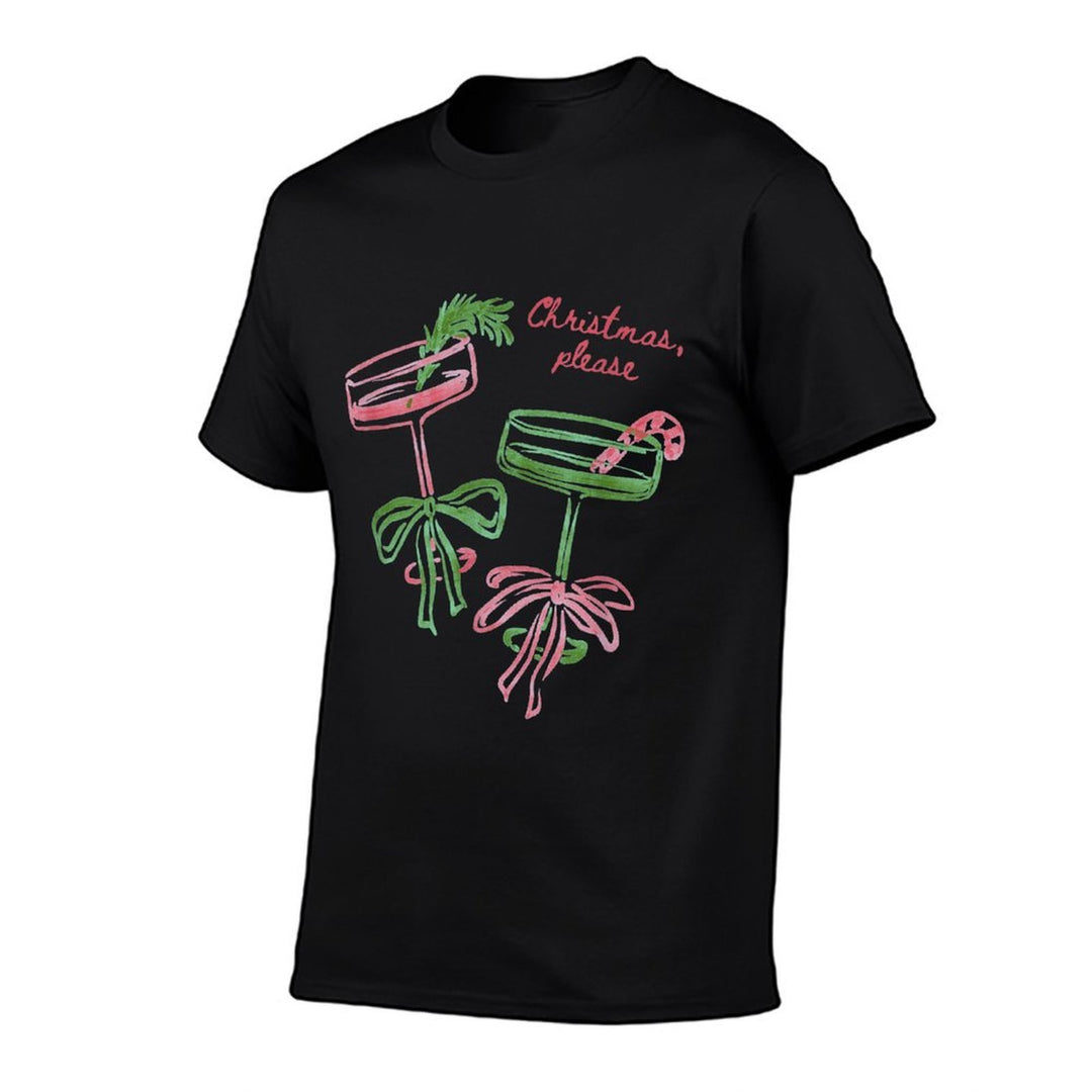 Merry Cocktails  High-quality Stitching T-Shirt