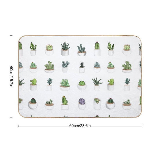Succulents  Non-Slip Bath Mat