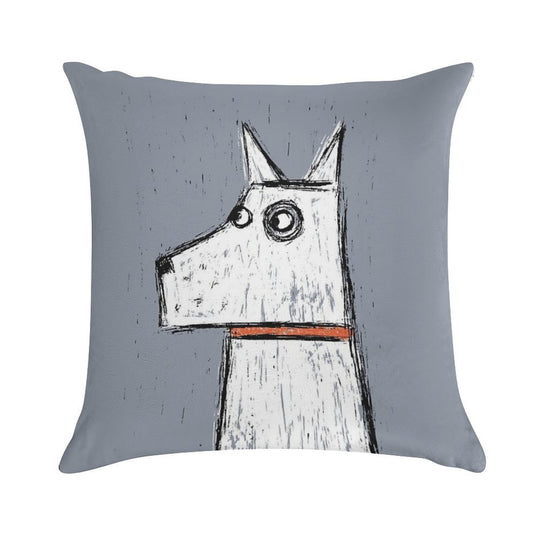 Arthur White Dog Soft Durable Construction Throw Pillow