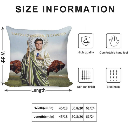 San Checo of The Tyres Soft Washable Throw Pillow