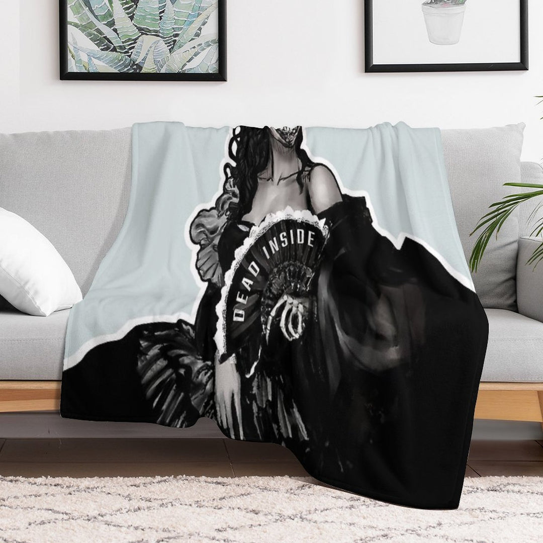 Dead Inside Travel-friendly Throw Blanket