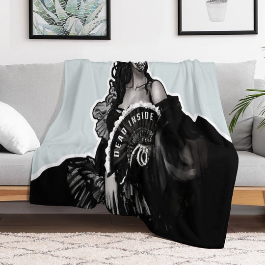 Dead Inside Travel-friendly Throw Blanket