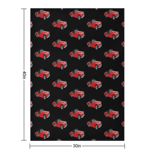 Triumph TR3 in Red Multi-functional Throw Blanket