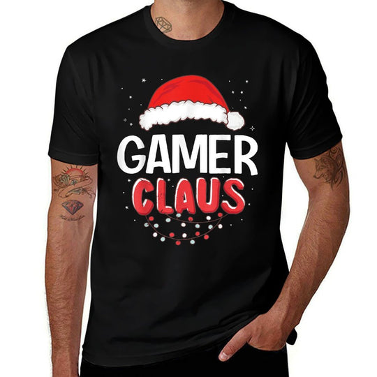 Gamer Santa Claus Christmas Matching Costume  Graphic-printed T-Shirt