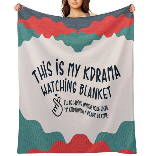 This Is My Kdrama Watching Blanket Gift for Kdrama Fans Velvety-soft Throw Blanket