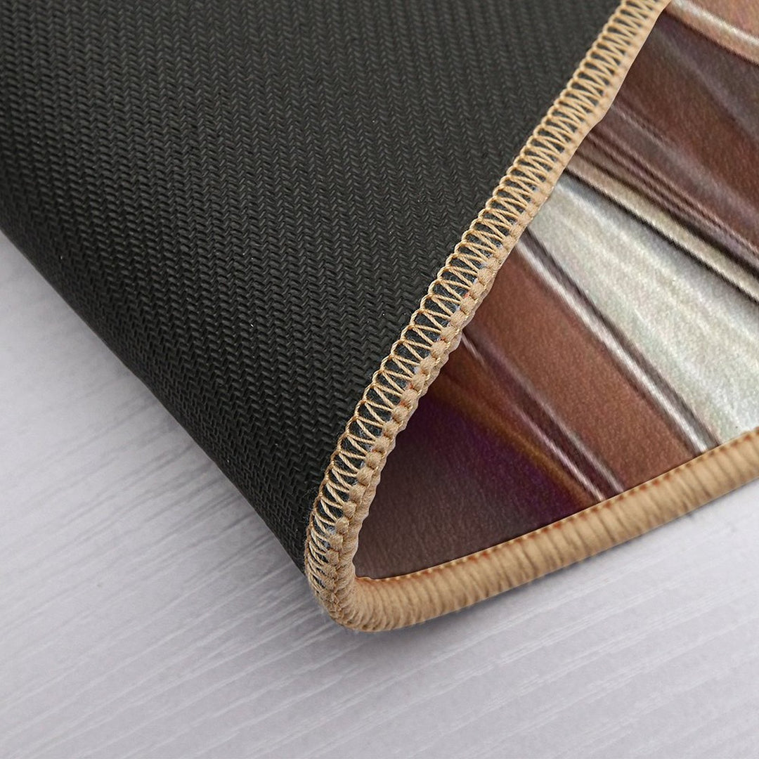 Creamy Chocolaty Marbled Flow Design III  Stain-Proof Bath Mat