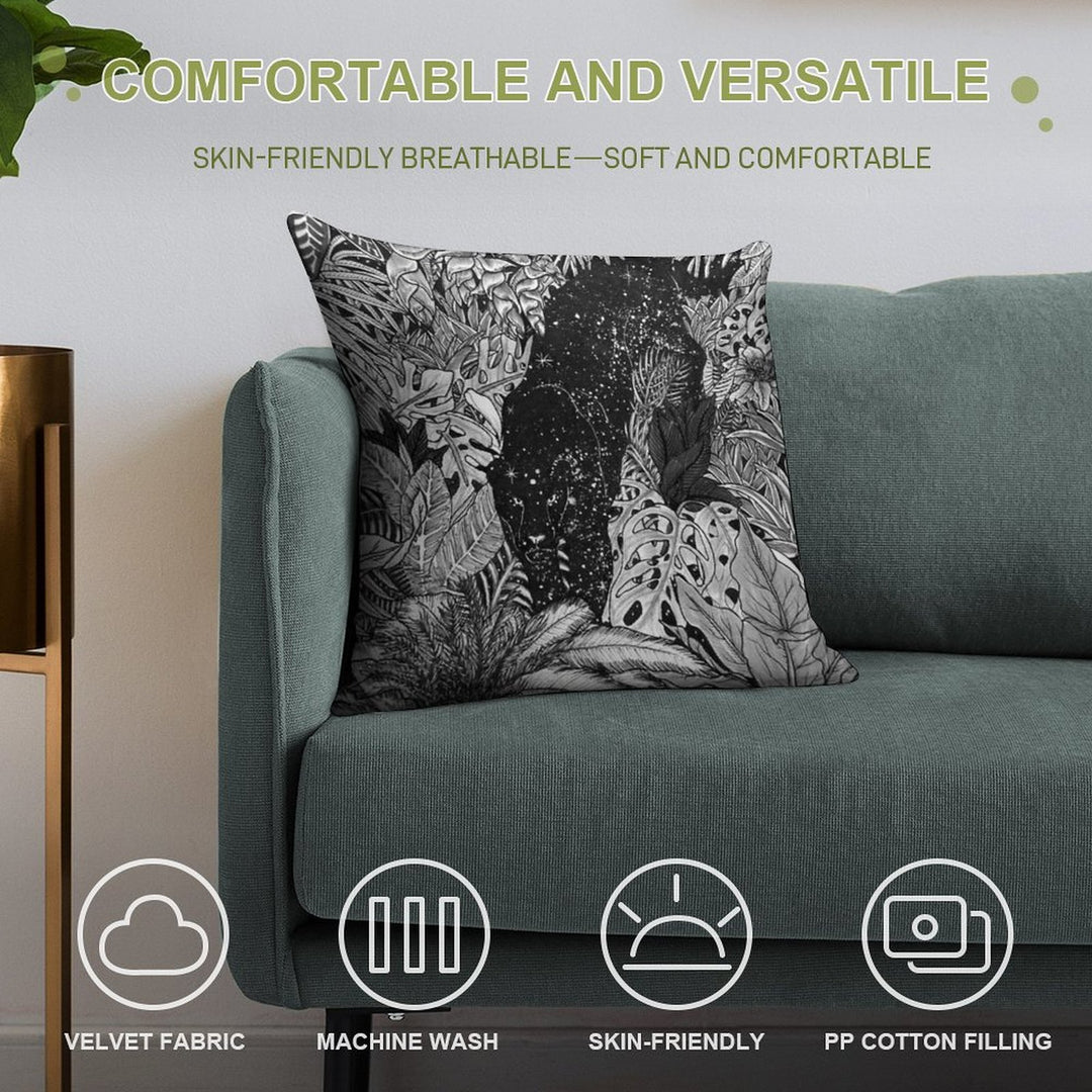 The Jungle at Night Soft Fade-Resistant Throw Pillow