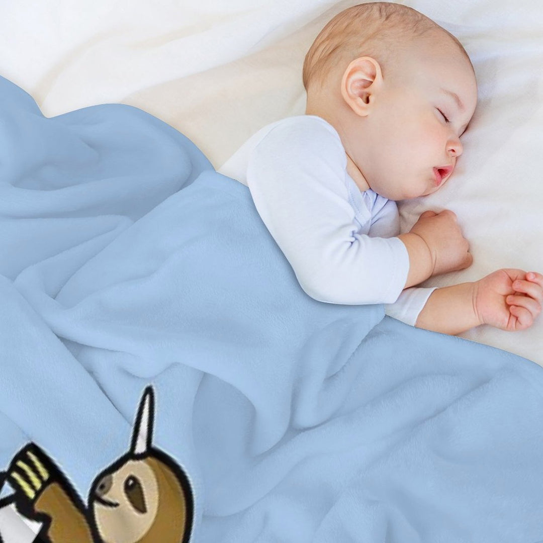 Slothicorn Riding Unicorn Versatility Throw Blanket