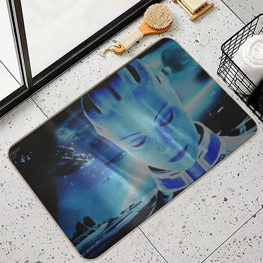 Mass Effect Liara T'Soni Digital Flag Painting  High-Traffic Bath Mat