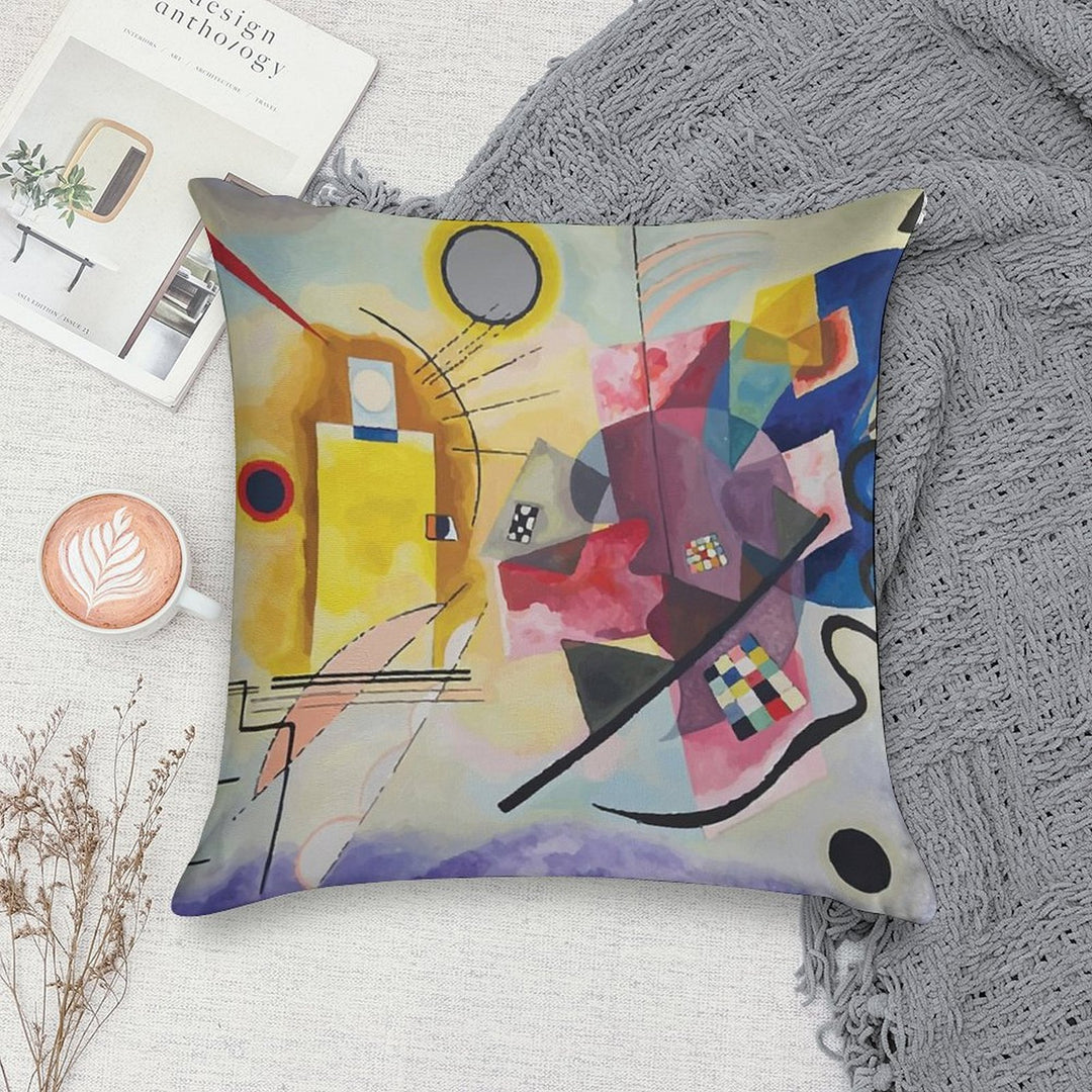 Wassily Kandinsky  Yellow-Red-Blue Soft Warmth Comfort Throw Pillow