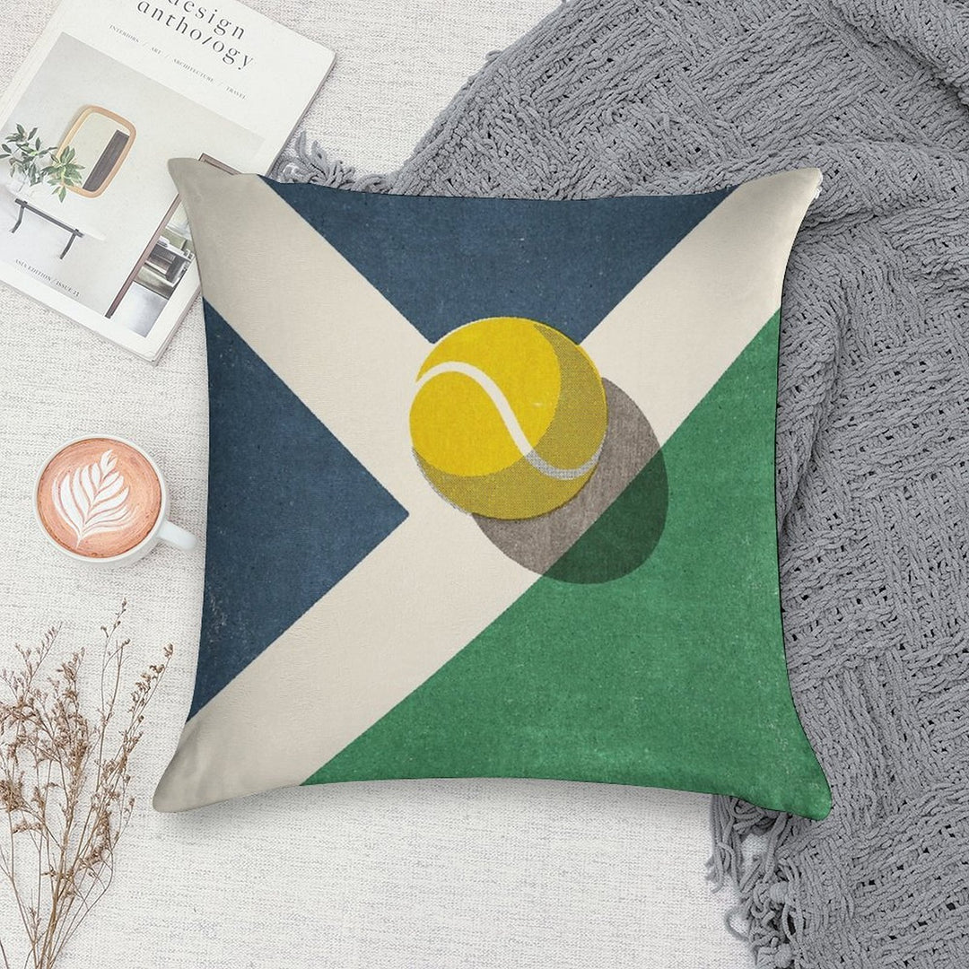 BALLS  Tennis (Hard Court) Soft Shrink-Resistant Throw Pillow