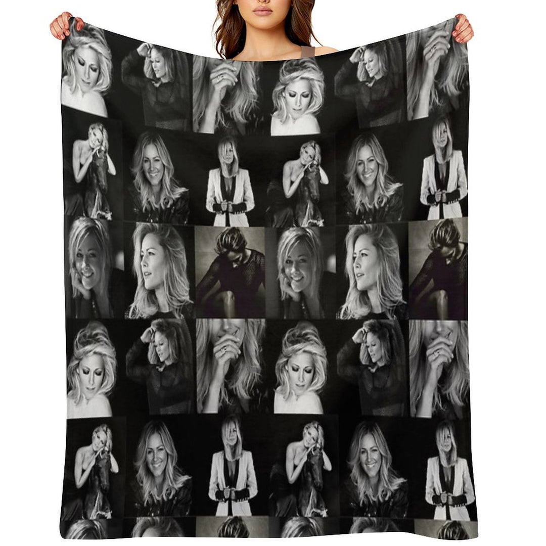 Helene Fischer Collage Quick-dry Throw Blanket