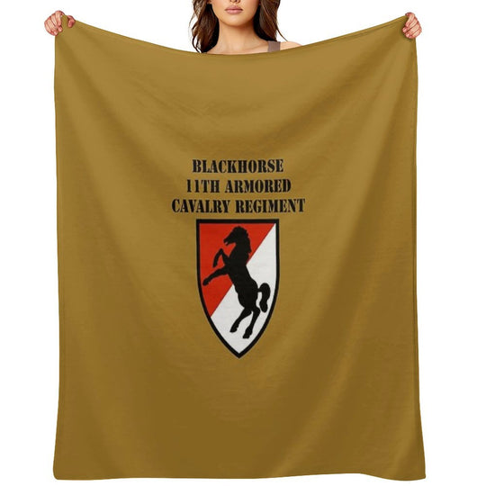 BLACKHORSE 11TH ARMORED CAVALRY REGIMENT Gift-ready Throw Blanket