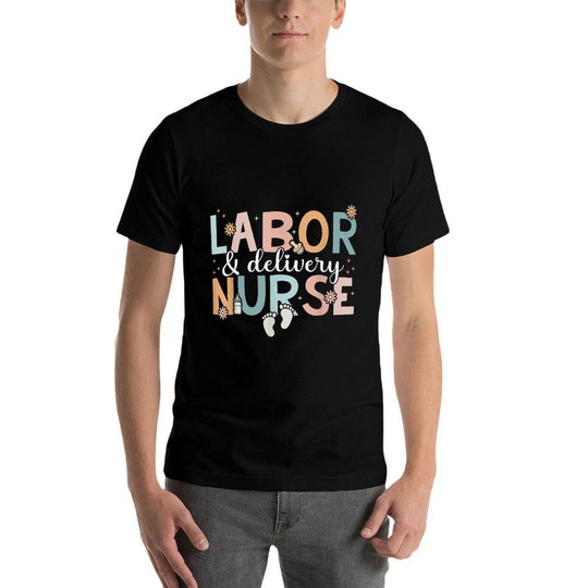 Labor  Delivery Nurse Leopard Rainbow Nursing Nurse Week  Odor-resistant T-Shirt