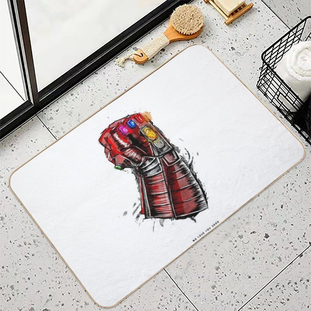 Avengers Infinity Stone Hand  Easy To Clean Bath Mat