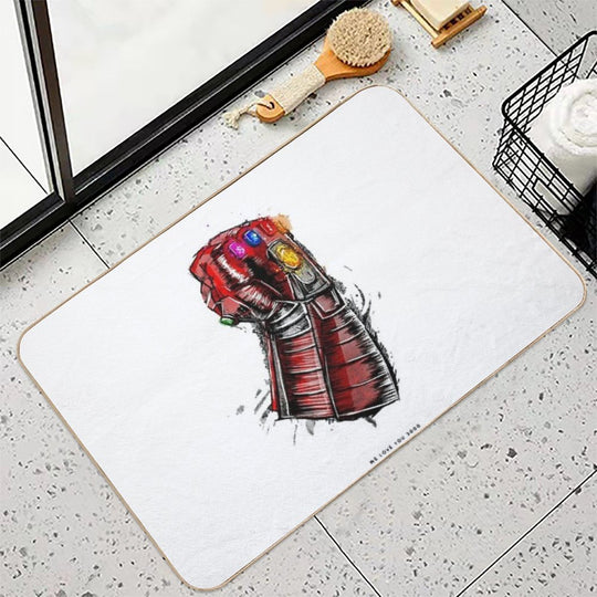 Avengers Infinity Stone Hand  Easy To Clean Bath Mat