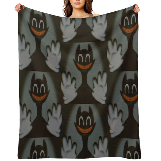 Cartoon Cat Machine-washable Throw Blanket