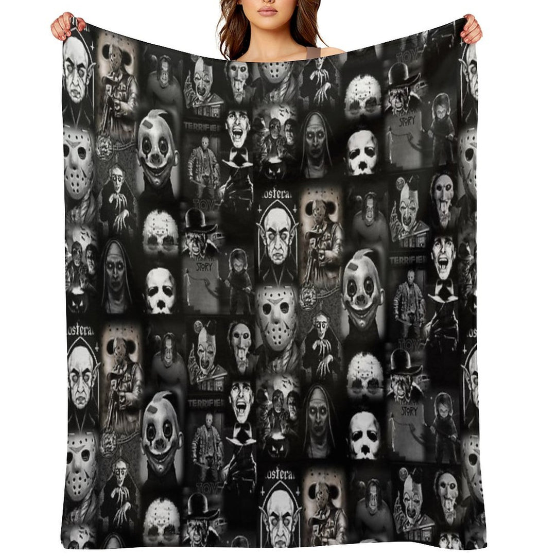 Horror Travel-friendly Throw Blanket