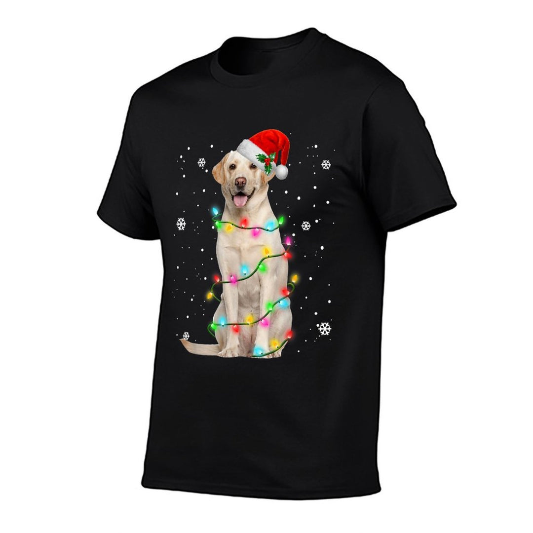 Labrador Retriever Dogs Tree Christmas Sweater Xmas Pet Dogs  Trendy Pattern T-Shirt