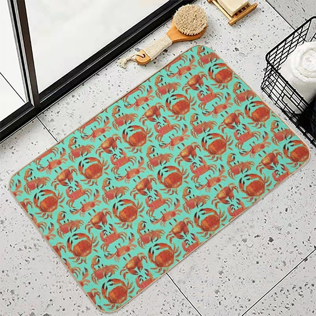 Crab Pattern  Repositionable Bath Mat