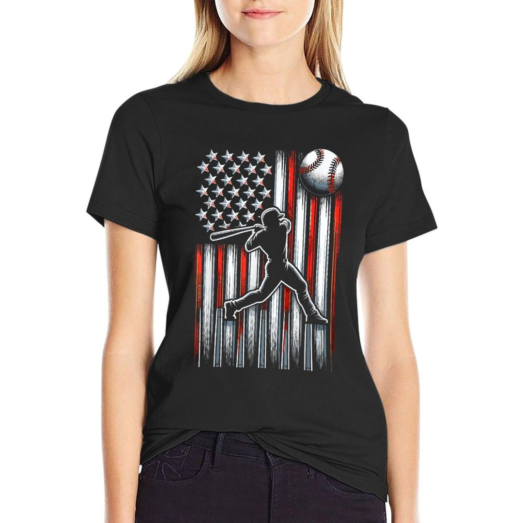 American Patriotic Baseball  Stretchy T-Shirt