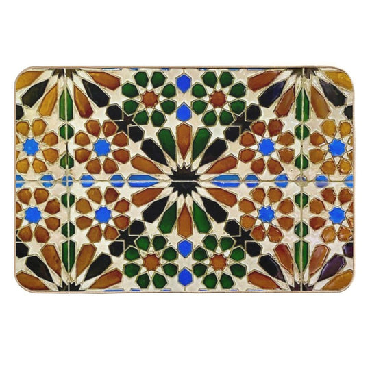 A Tile Wall in Tangier  Repositionable Bath Mat