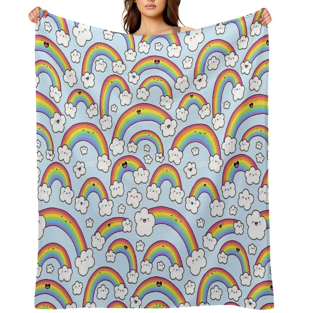 Rainbows Everywhere! Anti-pilling Throw Blanket