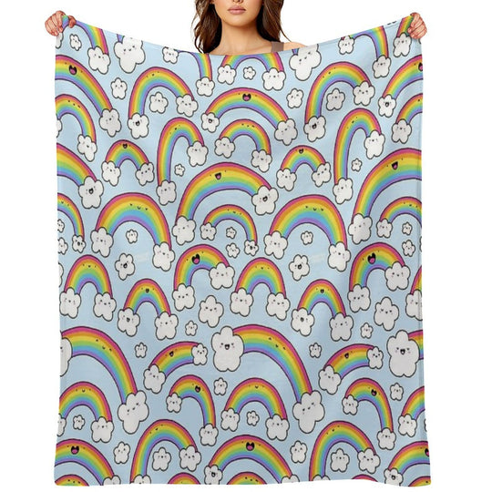 Rainbows Everywhere! Anti-pilling Throw Blanket