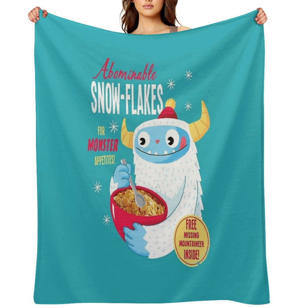 Abominable Snowflakes Quick-dry Throw Blanket