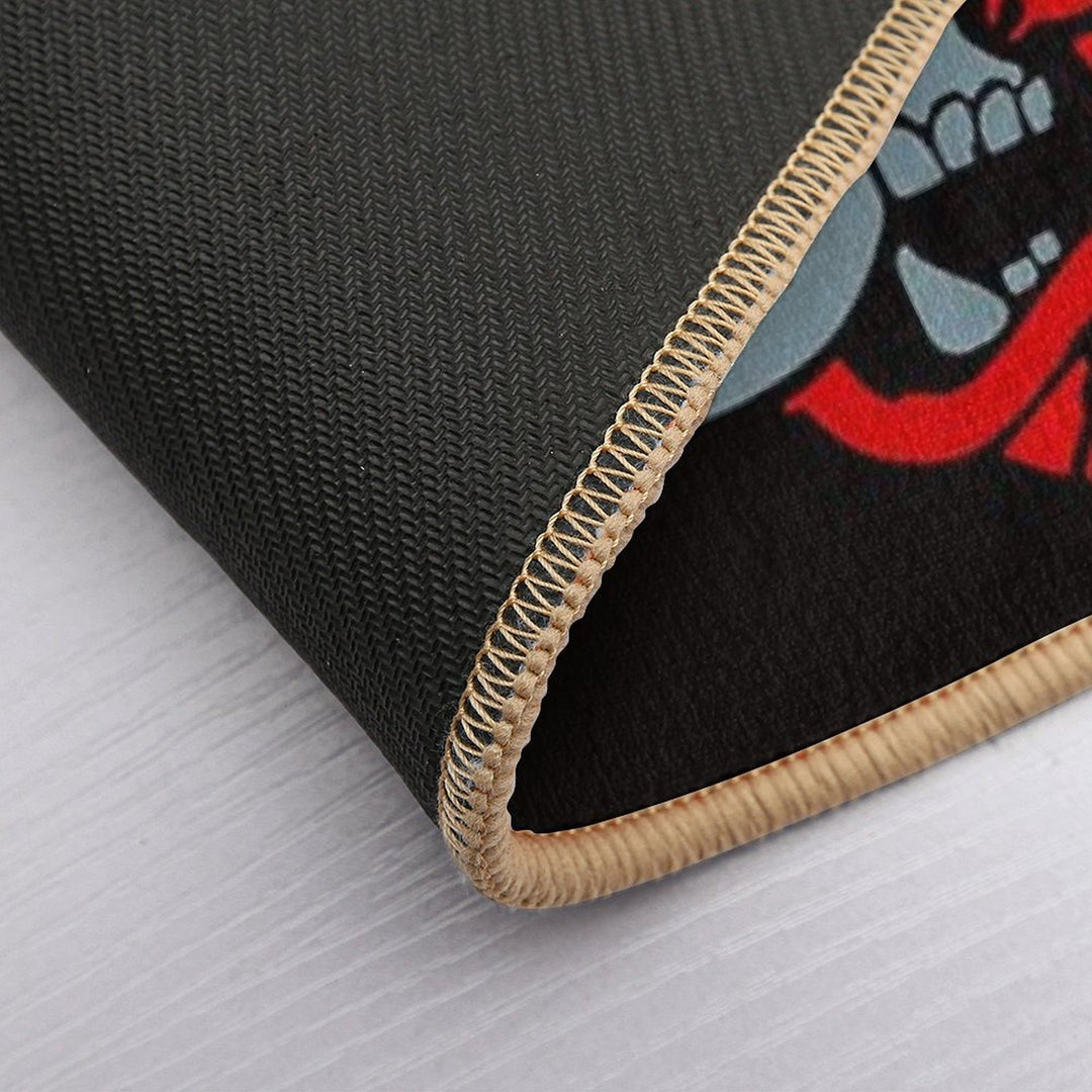 Vintage Samurai Retro Japanese Gaming 2077 Art Game Style  Anti-Trip Bath Mat