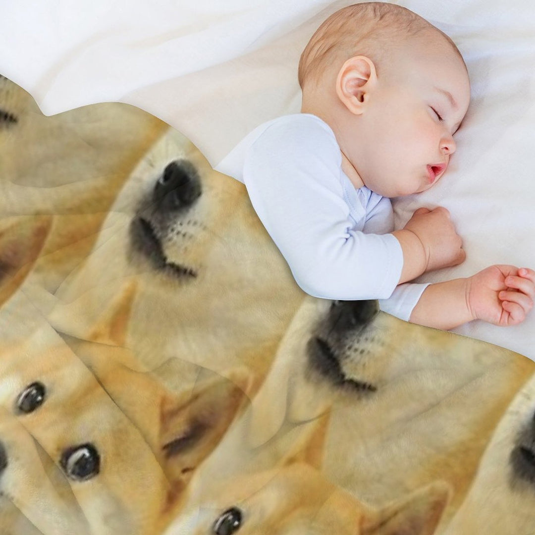 Doge Collage Sustainable Throw Blanket