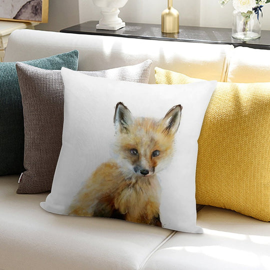 Little Fox Soft Anti-Pilling Throw Pillow
