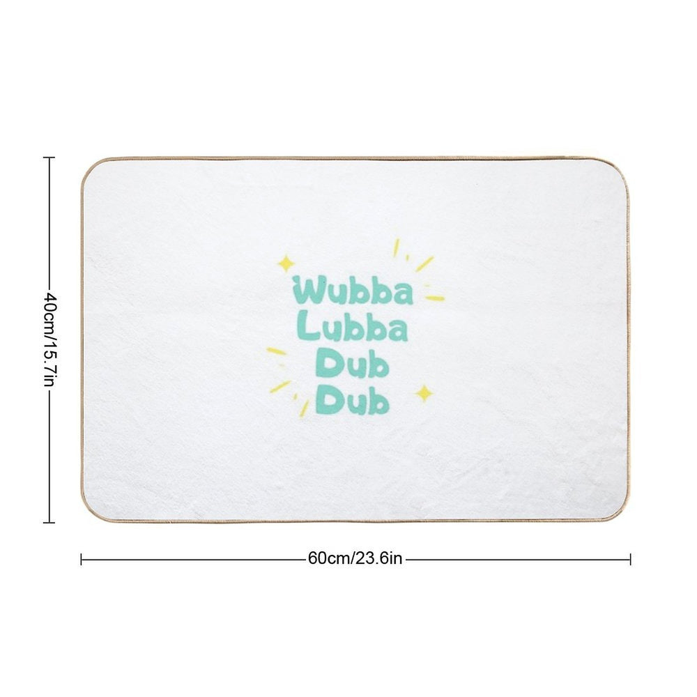 Wubba Lubba Dub Dub  Easy To Clean Bath Mat