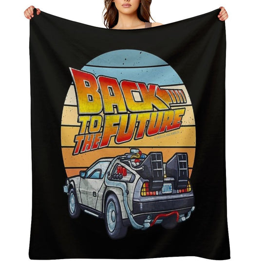 Back to The Future - DMC DeLorean Sustainable Throw Blanket