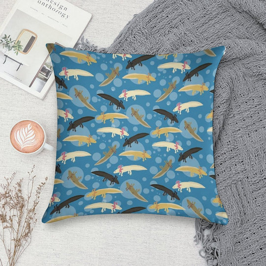 Axolotl Pattern Soft Durable Construction Throw Pillow