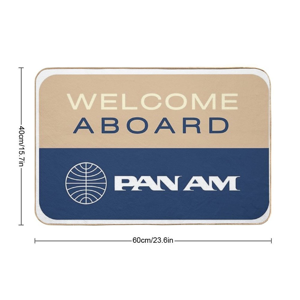 Pan Am  Pan American Airways - Welcome Aboard  Pet-Safe Bath Mat
